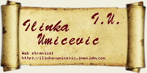 Ilinka Umićević vizit kartica